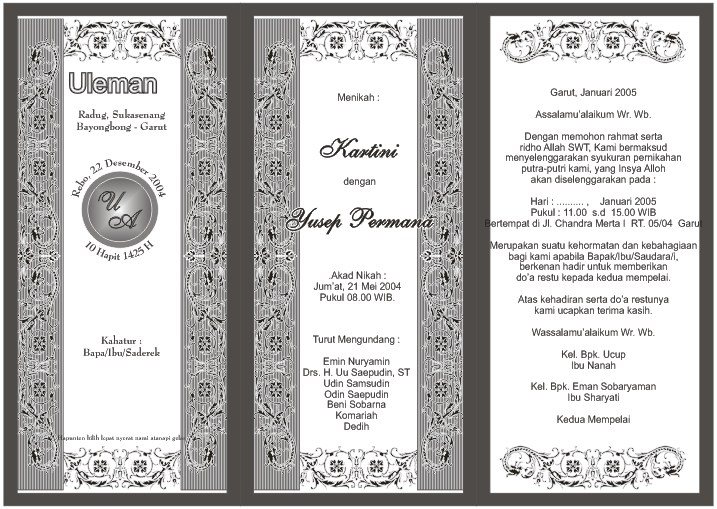  desain  undangan  pernikahan hitam putih Ekkiyalkhahiri